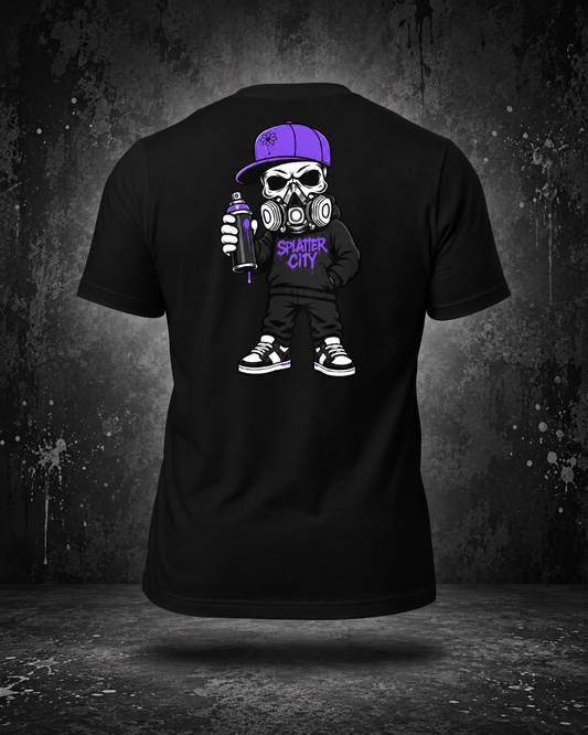 Splatter City™ Mascot Tee – Purple Drip Edition