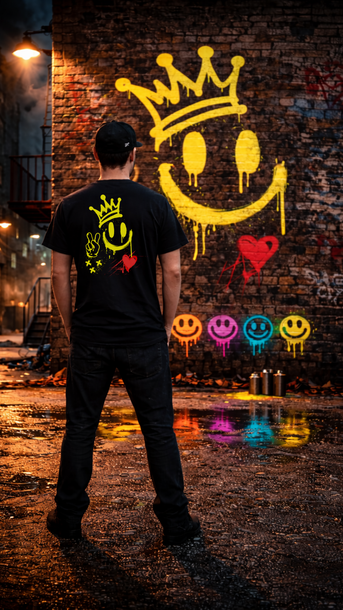 Signal Smiley — Splatter City™ Mural Edition